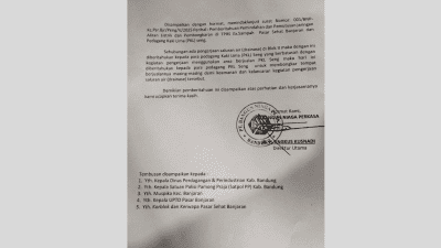 Pedagang Pasar Seng Banjaran Protes, PT Bangun Niaga Perkasa Dinilai Langgar Hukum dan HAM