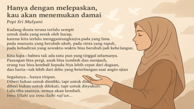 Hanya dengan melepaskan, kau akan menemukan damai