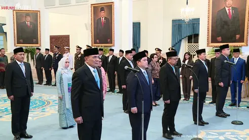 Reshuffle Ketiga, Prabowo Lantik Sejumlah Menteri dan Wamen Baru