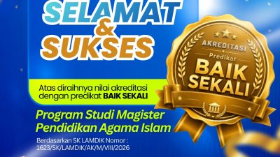 S2 PAI Resmi meraih predikat Baik Sekali